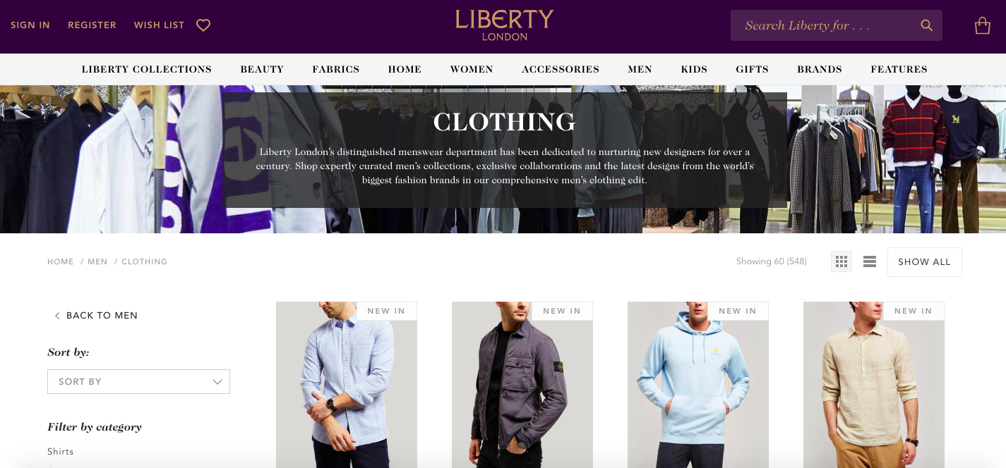 popular clothing websites