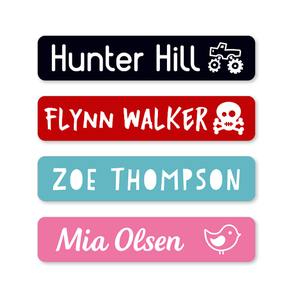 Stuck On You Thankfully the days of endless nametape sewing are gone and itchy necks, a thing of the past.  These iron labels work a treat (trust us, we’ve tried them all).  £8.99