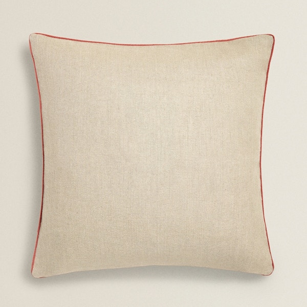 Washed Linen Cushion Cover - £29.99 – Zara Home These simple yet beautiful cushion covers look so much more expensive than they are and come in three piped edge colours.
