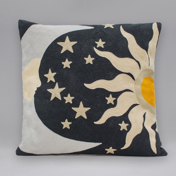 ‘The Galaxy’ embroidered Cushion - £95 – Casa Carta We are big fans of Casa Carta and are particularly loving their new range of hand embroidered cushions.