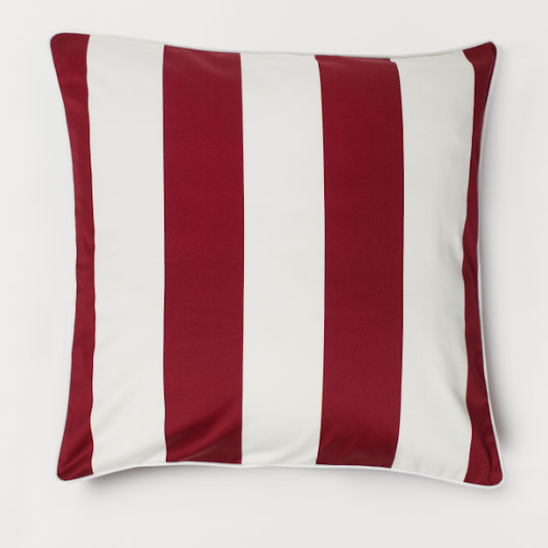 Cotton Satin Cushion Cover - £19.99 H&M Home These beauties come in dark red or navy and will create the perfect nautical vibe.