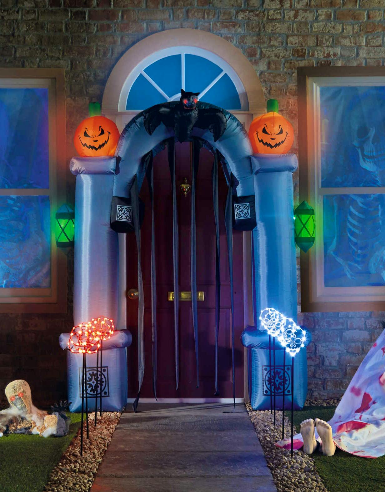 £39.99, Aldi Pack-a-punch by creating an entrance of doom with this inflatable arch.