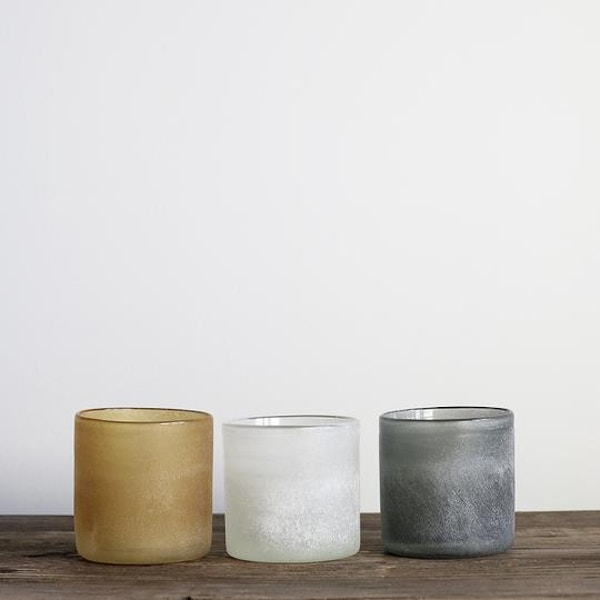 Blabar, £14 Turn the lights down low and cluster these frosted candleholders for a warm, ambient glow. The more the better.