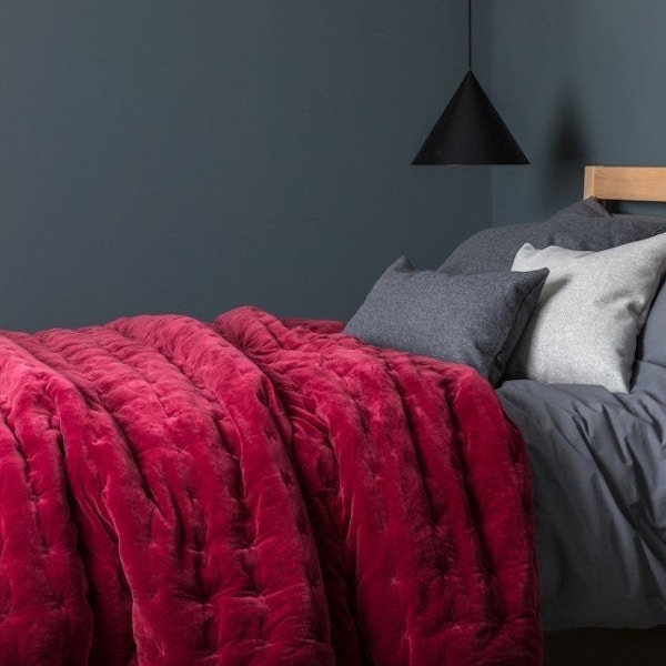 Velvet Quilt Throw, £183, Heal’s Was there ever a creation more suitable for nuzzling into and cocooning yourself from the cold than this? No, is the correct answer.