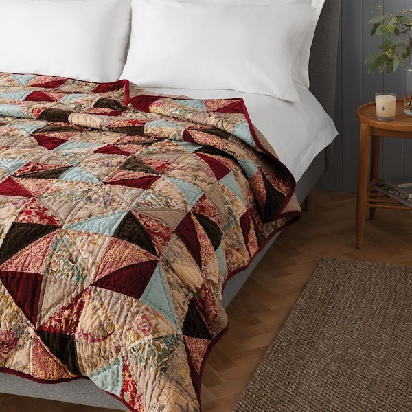 Patchwork Bedspread in Ruby, £150, John Lewis We’ve always been big fans of a patchwork quilt, and although this one suggests its for your bed, it will, in fact, be accompanying us straight to the sofa for obligatory duvet days this winter.