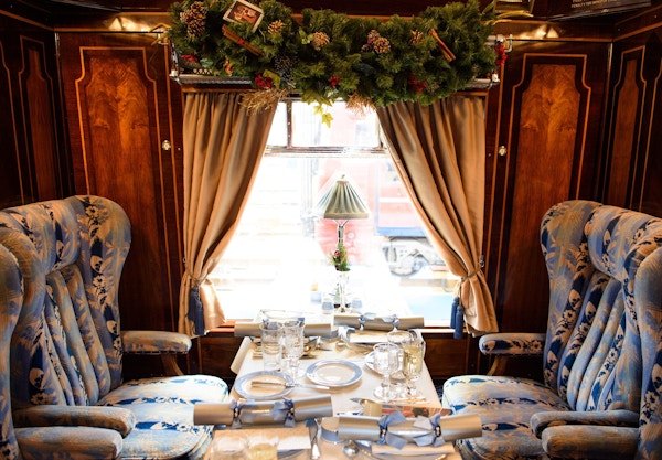 Christmas Dining Cabin Onboard The Belmond British Pullman