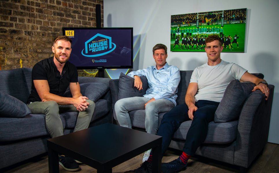 Barry and Andrew with O'Gara - House of Rugby podcast