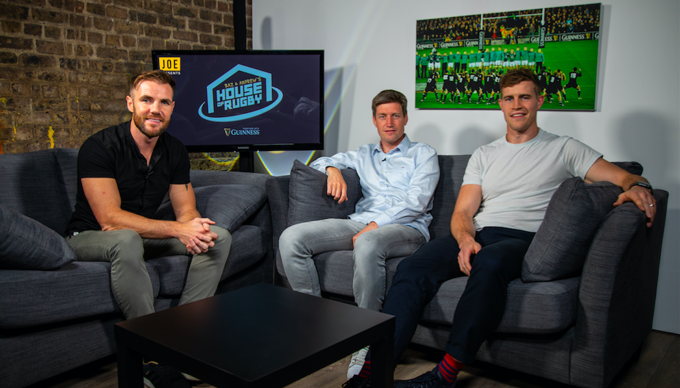 Barry and Andrew with O'Gara - House of Rugby podcast