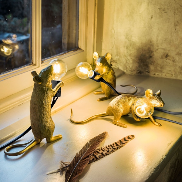 Gold Mouse Lamps - Graham And Green