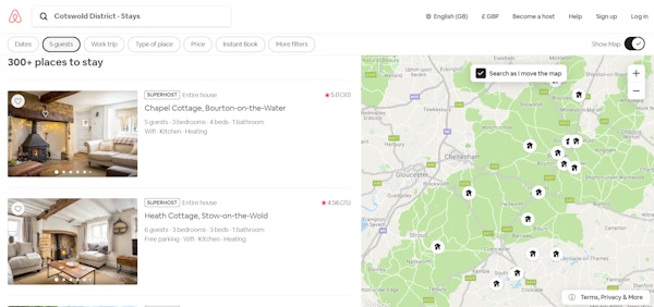 Airbnb Cotswold District