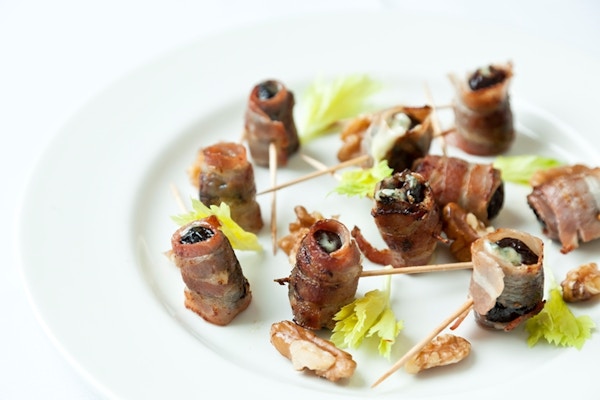 Prunes And Gorgonzola Wrapped In Pancetta