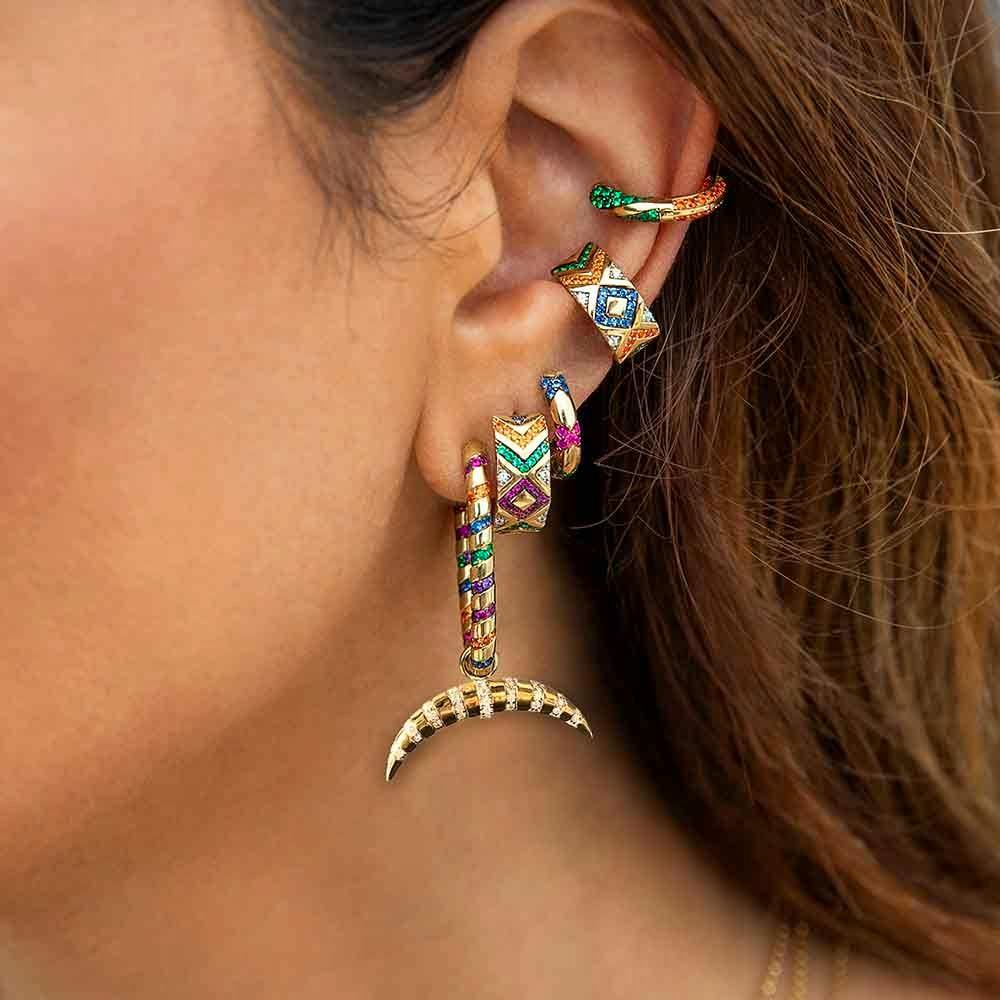 APM Monaco Multicolor Dropping Mono Earring, £132