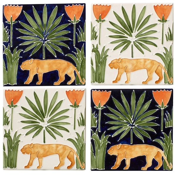 Sarah Balineum Lioness and Palm Tiles, £28.80 per tile