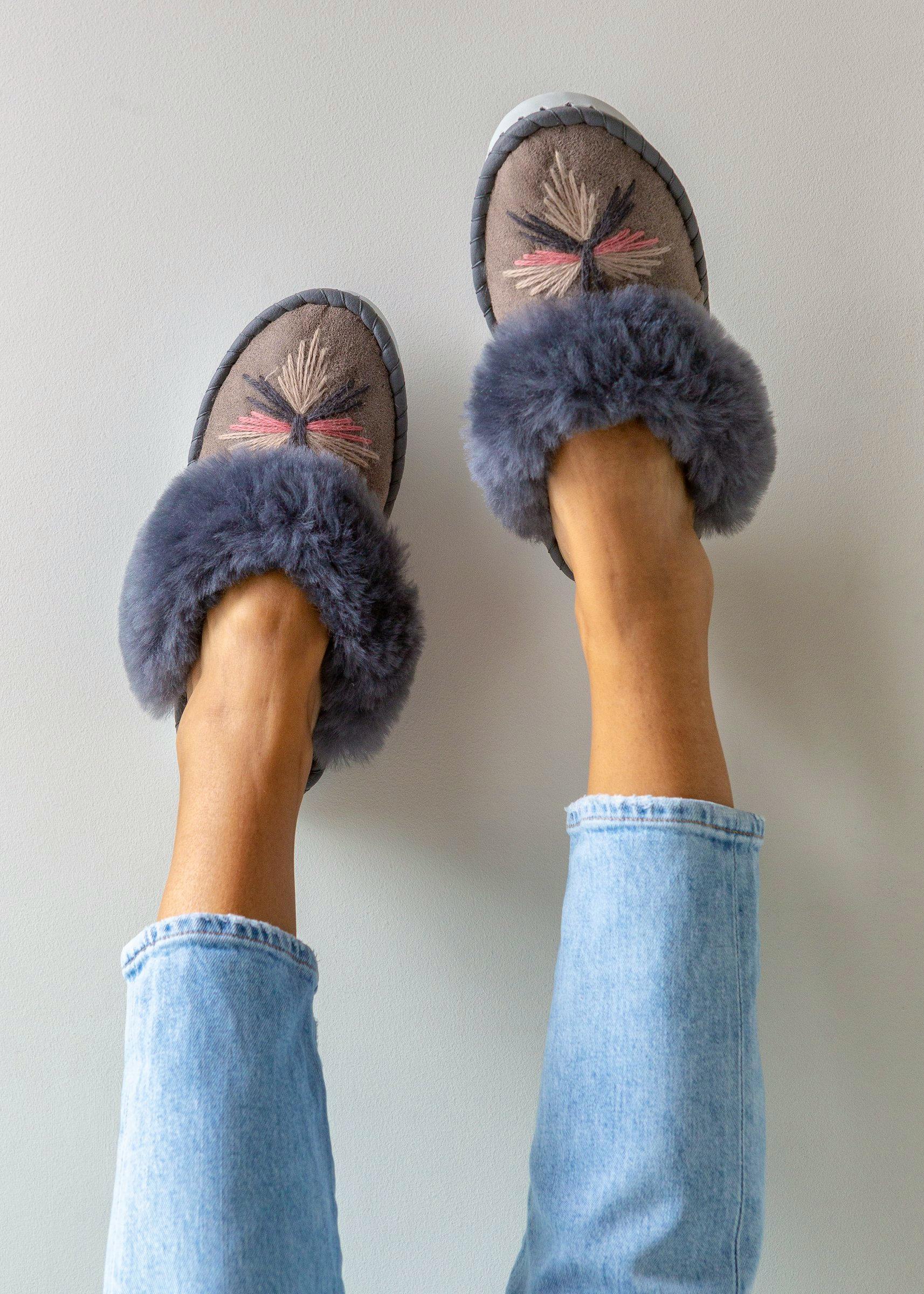 The Small Home Winter Sky Handmade Moccasin, £48