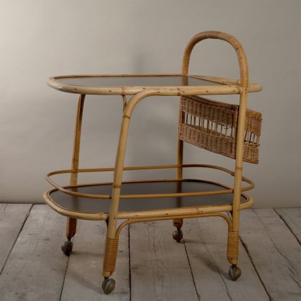 Soho Home, Vintage Black Bamboo Bar Cart This bamboo beauty ticks many a box in our books. Plus, it has history. Think of the stories it could tell. £795.