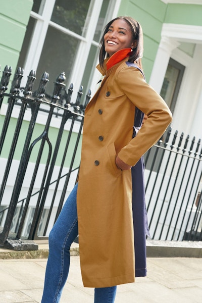 Franklin Trench Coat, Gingerbread, £160 Fashion’s love affair with trench coats is going nowhere in 2020. We love this take on the classic trench, with a twist.