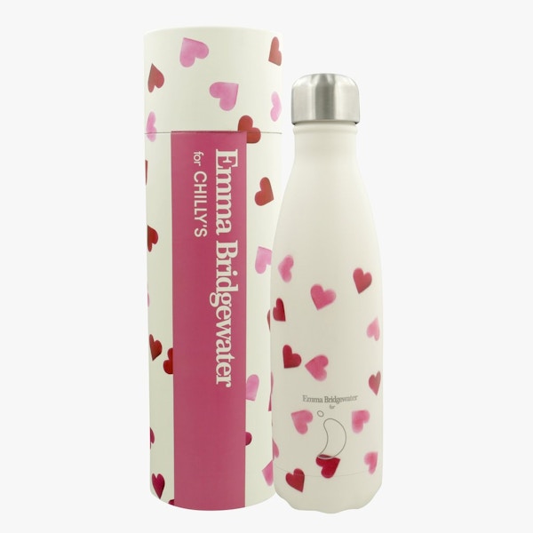 Emma Bridgewater, Pink Hearts Insulated Bottle, £25 We love this heart-adorned collaboration between Chilly’s and EB.