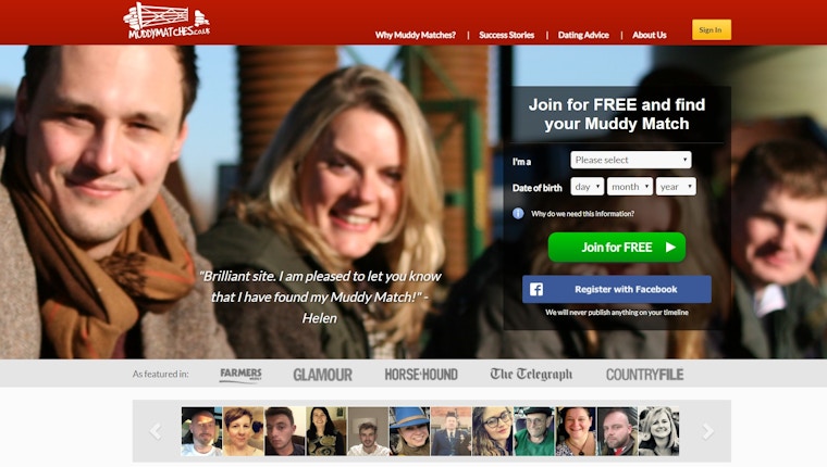 Muddy Matches Dating Site Screenshot