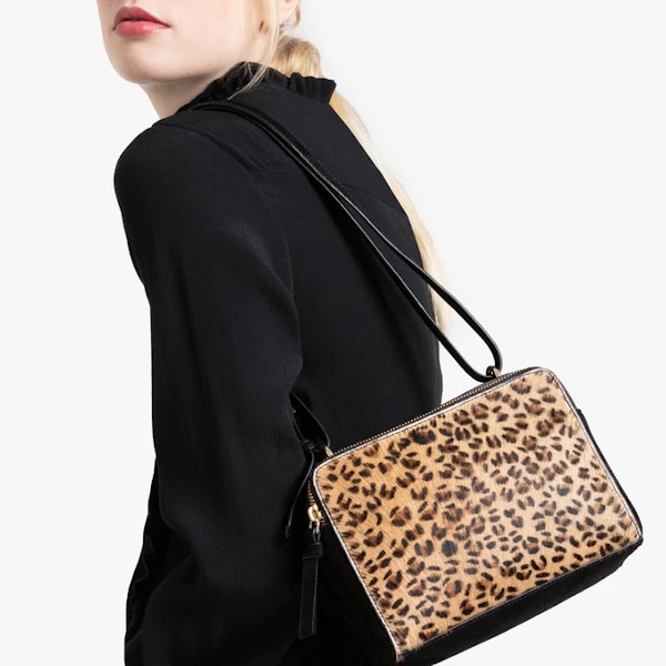 La Redoute, Leather Crossbody Leopard Bag, £34 This absolute bargain of a bag looks amazing. You cannot go wrong with leopard and black.