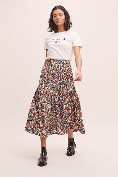 Anthropolgie Kachel Marjani Floral-Print Midi Skirt, £120