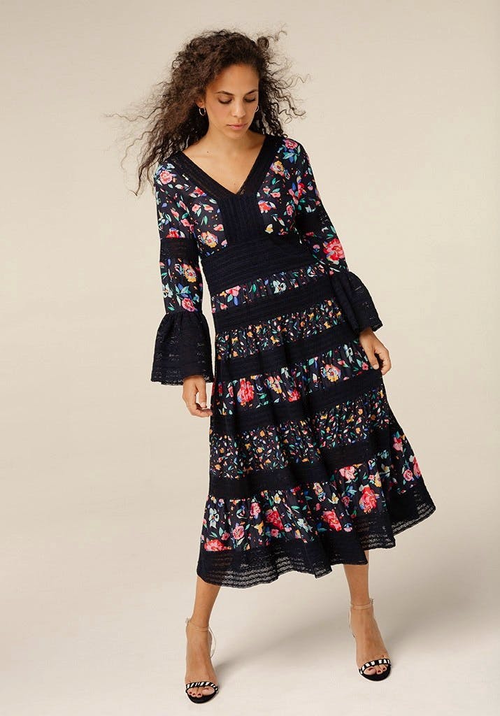 Lily and Lionel Frida Dress – Hibiscus Black, £250