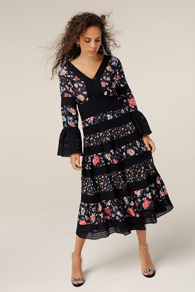 Lily and Lionel Frida Dress – Hibiscus Black, £250