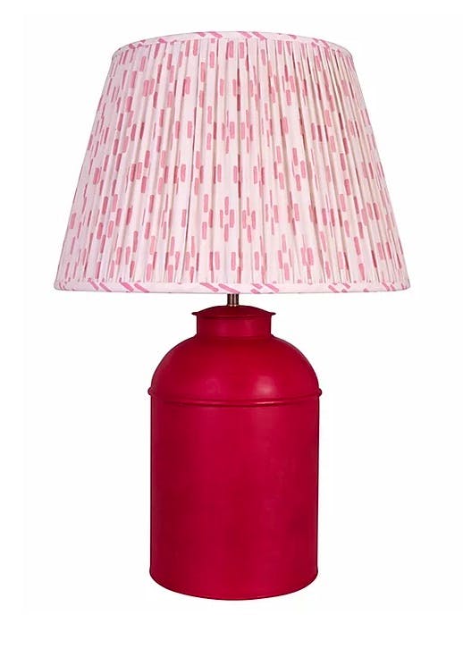 Molly Mahon Pleated Dash Pink Lampshade, £215