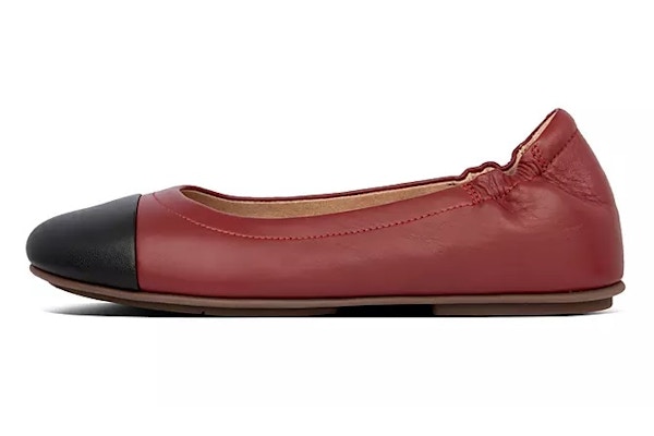 Allegro, Leather Toe-Cap Ballerinas - £80 We have all seen (and felt!) the effects of flimsy ballerina shoes. Fitflop’s offerings, however, do no such thing. Their high-rebound, Dynamicush™ cushioning, hidden in the forefoot, make these a must-have.