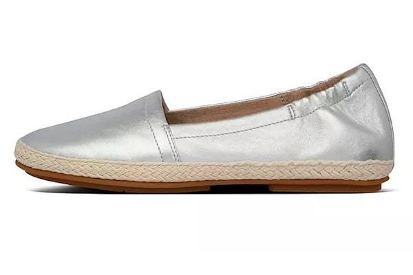 Siren, Metallic Leather Espadrilles - £85 Fitflop has summer sorted with these silver leather espadrilles and, once again, their technology comes into play with anatomically shaped footbeds that support your feet from within.