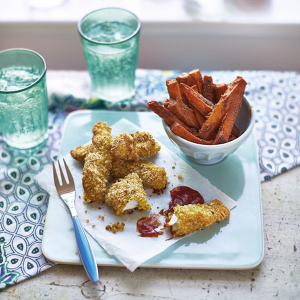 Kid Recipes- Curried Fish Fingers With Sweet Potato Chips By Emily Leary