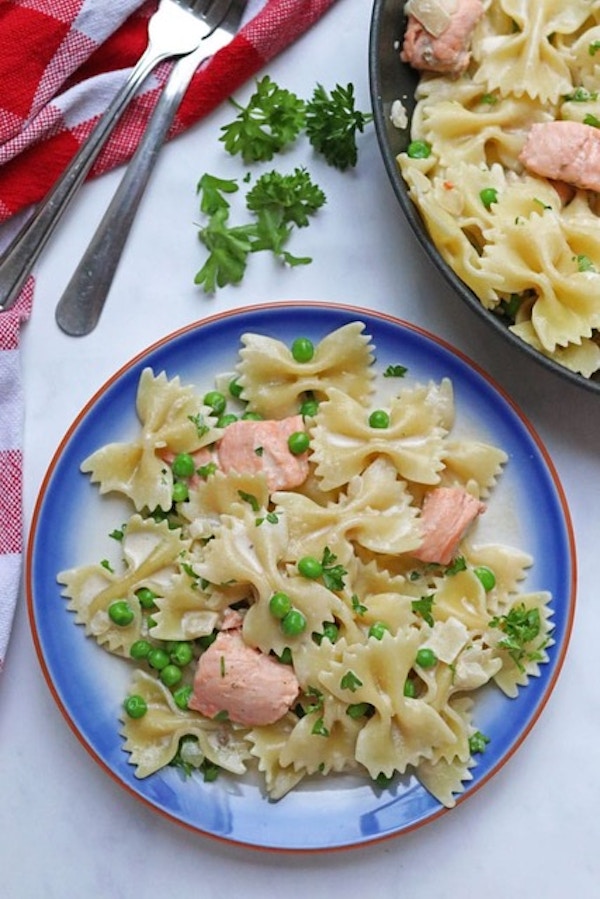 Creamy Salmon Pasta By My Fussy Eater