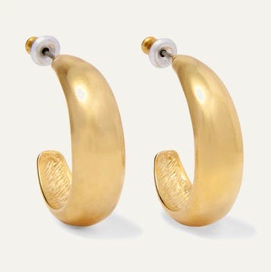 Net-A-Porter Gold-tone hoop earrins by Kenneth Jay Lane, £45