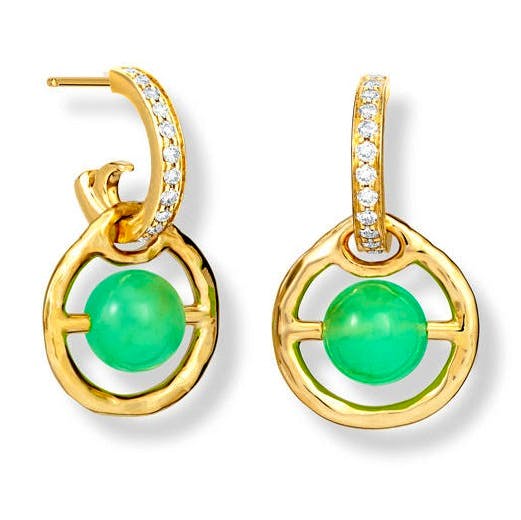 Cassandra Goad Archipelago Chrysoprase Interchangeable Hoop Earrings, £2,210