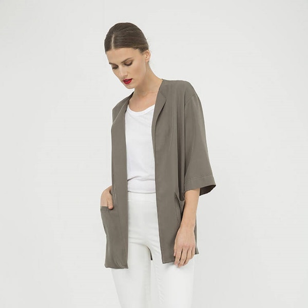 Conquista, Open- Front Khaki Cardigan - £89 We love this cardigan and will be throwing it over our dresses come Summer.