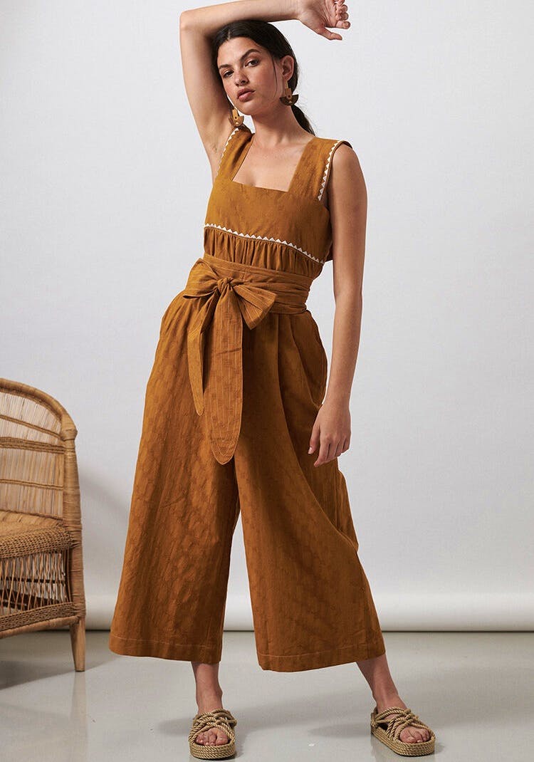 Sideline Galia Jumpsuit in Tobacco, £225