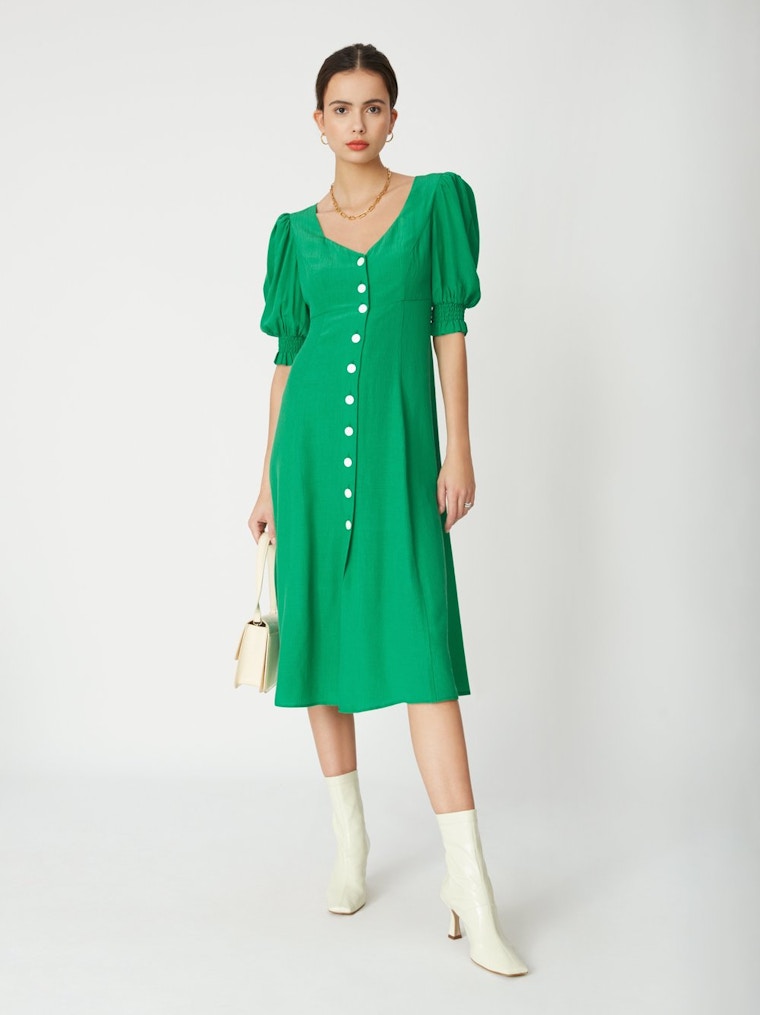 Madeline Green Tea Dress