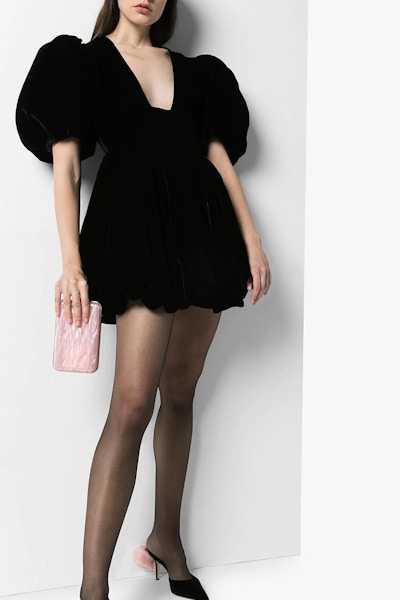 Far Fetch Leona Puff-Sleeve Velvet Dress By Khaite, £1,919