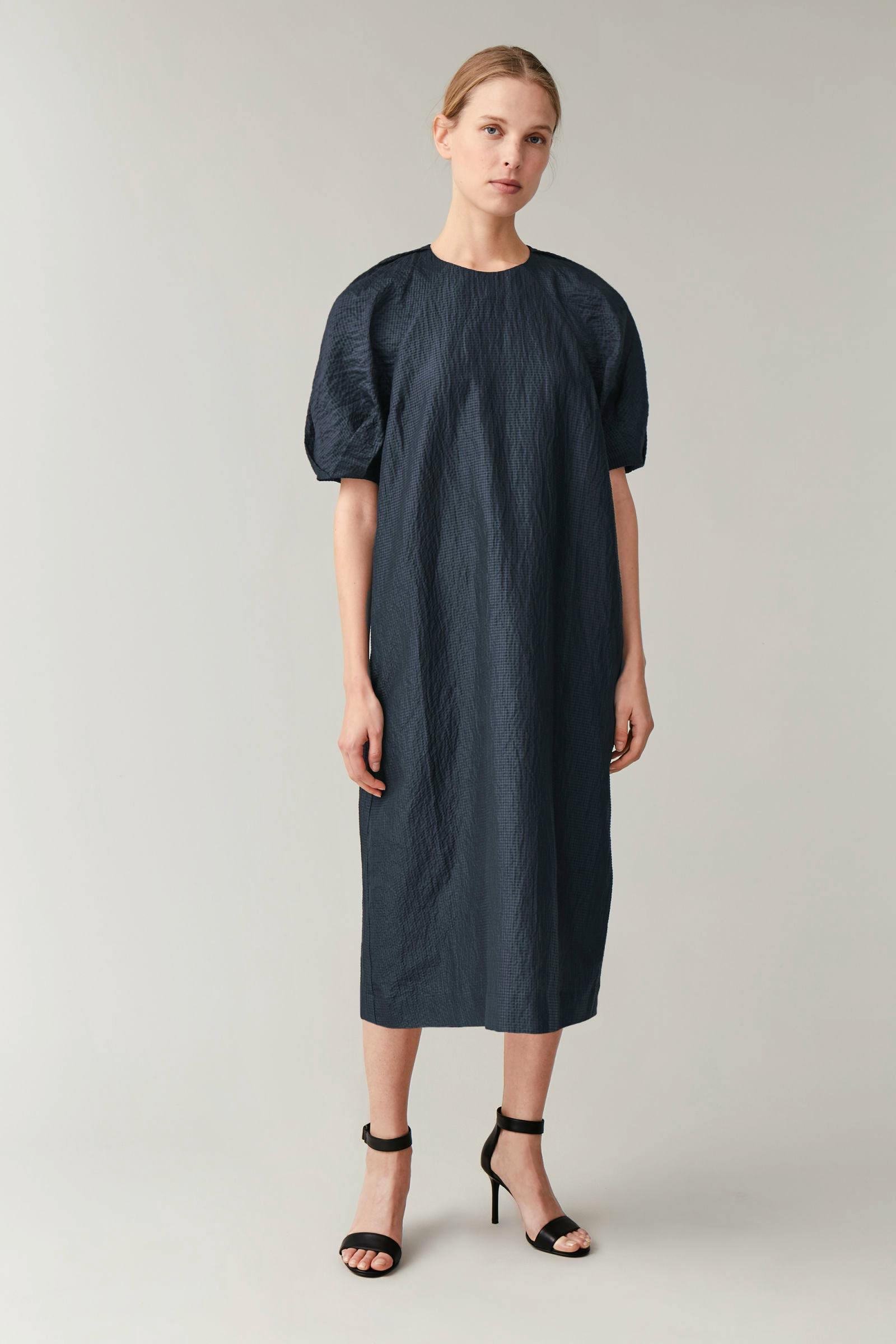 COS Checked Long Seersucker Dress, £125