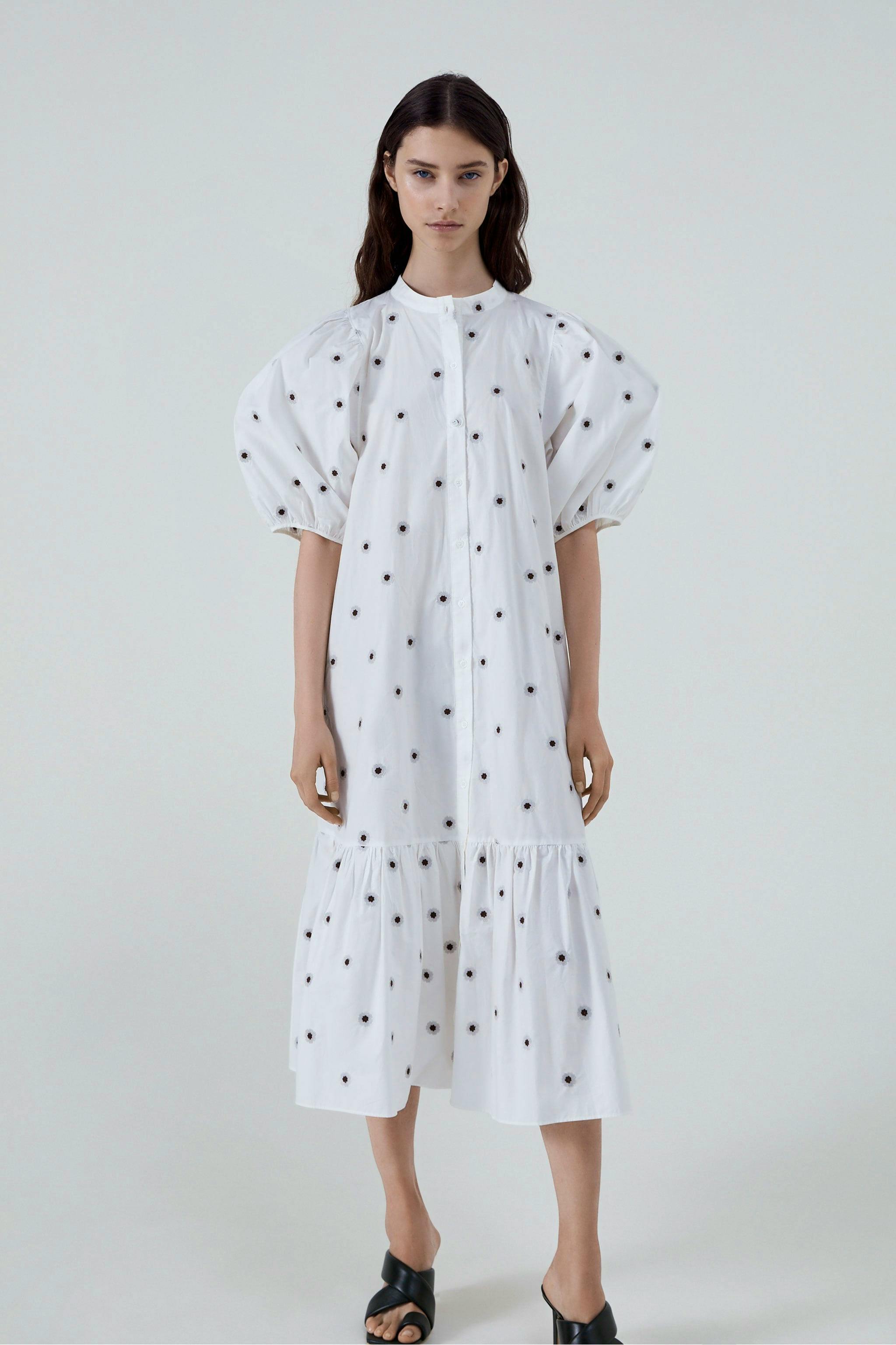 Zara Embroidered Midi Dress, £49.99