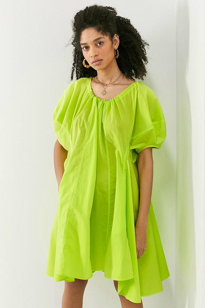Urban Outfitters Angel Chen Lime Puff Sleeve Mini Dress, £450