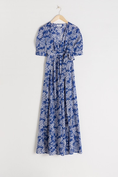Cotton Blend Coffee Bean Maxi Dress - £95 - & Other Stories Another classic maxi in a fantastic print and another wedding outfit contender, for sure. Convert your YSL into a clutch for this one too.
