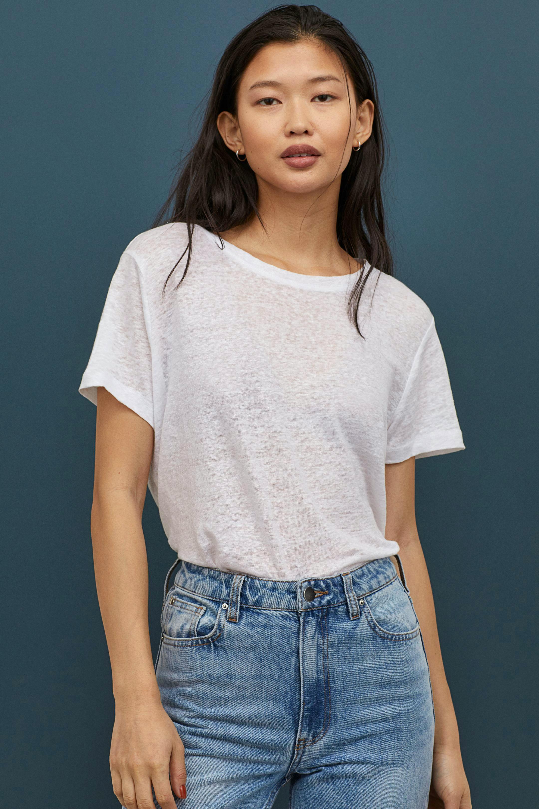 Linen T Shirt – £9.99 – H&M 
