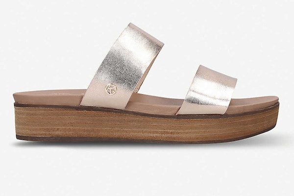 Selfridges KG Kurt Geiger Robby Metallic Faux-Leather Sandals, £69