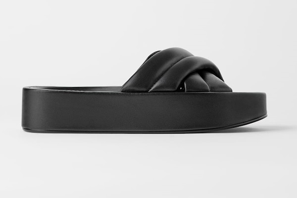 Zara Padded Flatform Leather Sandals, £59.99