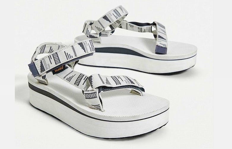 Urban Outfitters Teva Universal White Flatform Sandal, NOW £38