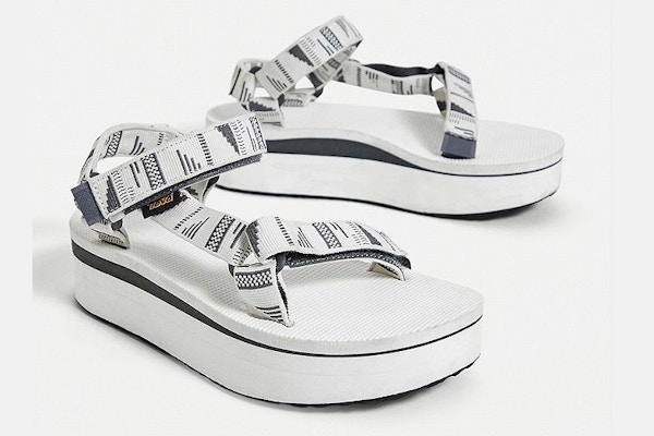 Urban Outfitters Teva Universal White Flatform Sandal, NOW £38