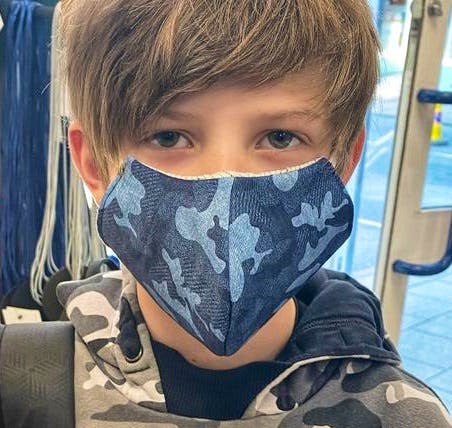 Rew Clothing Kids Barrier Fabric Face Mask, £14