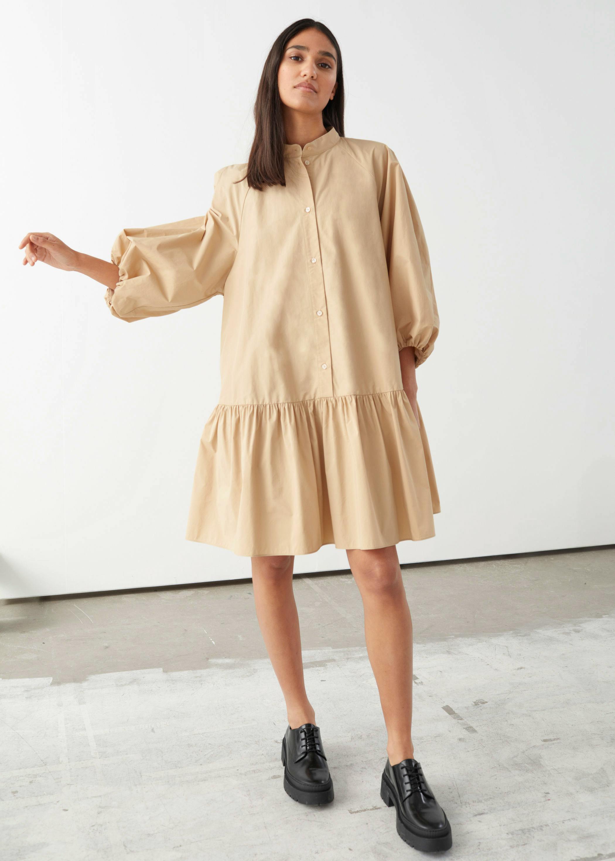 & Other Stories Voluminous Puff Sleeve Mini Dress, £75