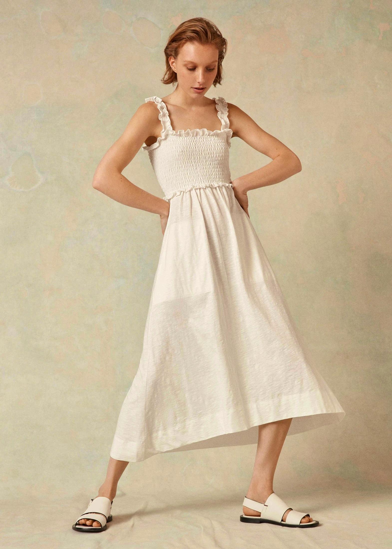 Me + Em Smocked Summer Slub Dress, £95