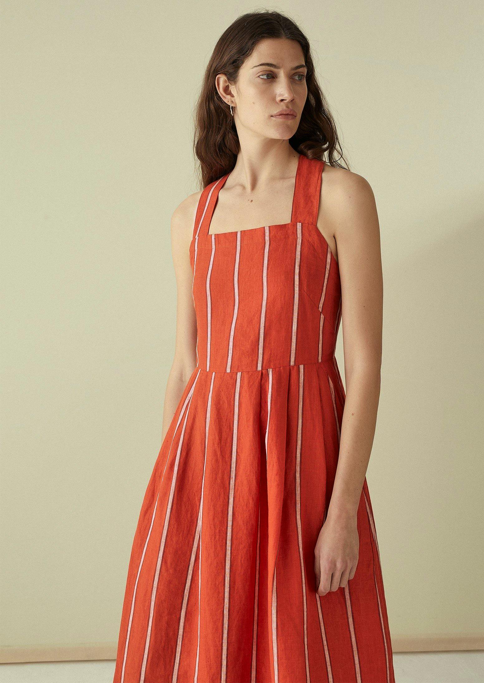 Toast Stripe Linen Pinafore Dress, £170